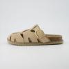 imageCUSHIONAIRE Benson Womens Fisherman Clog  Suede SlipOn Sandal with Adjustable Buckle ampamp Contoured Cork FootbedBiscuit Suede
