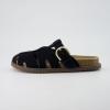 imageCUSHIONAIRE Benson Womens Fisherman Clog  Suede SlipOn Sandal with Adjustable Buckle ampamp Contoured Cork FootbedBlack Suede