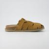 imageCUSHIONAIRE Benson Womens Fisherman Clog  Suede SlipOn Sandal with Adjustable Buckle ampamp Contoured Cork FootbedChestnut Suede