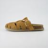 imageCUSHIONAIRE Benson Womens Fisherman Clog  Suede SlipOn Sandal with Adjustable Buckle ampamp Contoured Cork FootbedChestnut Suede