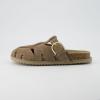 imageCUSHIONAIRE Benson Womens Fisherman Clog  Suede SlipOn Sandal with Adjustable Buckle ampamp Contoured Cork FootbedTaupe Suede