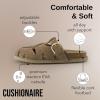 imageCUSHIONAIRE Benson Womens Fisherman Clog  Suede SlipOn Sandal with Adjustable Buckle ampamp Contoured Cork FootbedTaupe Suede
