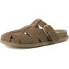 imageCUSHIONAIRE Benson Womens Fisherman Clog  Suede SlipOn Sandal with Adjustable Buckle ampamp Contoured Cork FootbedTaupe Suede