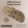 imageCUSHIONAIRE Benson Womens Fisherman Clog  Suede SlipOn Sandal with Adjustable Buckle ampamp Contoured Cork FootbedTaupe Suede