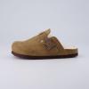 imageCUSHIONAIRE Kids Hana Cork footbed clog with Genuine Leather upper Faux Fur lining and ComfortBrown