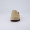 imageCUSHIONAIRE Kids Hana Cork footbed clog with Genuine Leather upper Faux Fur lining and ComfortTaupe
