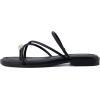 imageCUSHIONAIRE Venue Womens Strappy ToeLoop Slide Sandals with GoldTone Accent ampamp Memory Foam ComfortBlack
