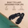 imageCUSHIONAIRE Venue Womens Strappy ToeLoop Slide Sandals with GoldTone Accent ampamp Memory Foam ComfortBlack