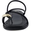 imageCUSHIONAIRE Venue Womens Strappy ToeLoop Slide Sandals with GoldTone Accent ampamp Memory Foam ComfortBlack
