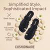 imageCUSHIONAIRE Venue Womens Strappy ToeLoop Slide Sandals with GoldTone Accent ampamp Memory Foam ComfortBlack