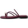 imageCUSHIONAIRE Venue Womens Strappy ToeLoop Slide Sandals with GoldTone Accent ampamp Memory Foam ComfortBurgundy
