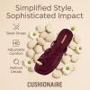 imageCUSHIONAIRE Venue Womens Strappy ToeLoop Slide Sandals with GoldTone Accent ampamp Memory Foam ComfortBurgundy