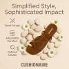 imageCUSHIONAIRE Venue Womens Strappy ToeLoop Slide Sandals with GoldTone Accent ampamp Memory Foam ComfortCognac