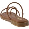 imageCUSHIONAIRE Venue Womens Strappy ToeLoop Slide Sandals with GoldTone Accent ampamp Memory Foam ComfortCognac