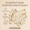 imageCUSHIONAIRE Venue Womens Strappy ToeLoop Slide Sandals with GoldTone Accent ampamp Memory Foam ComfortCream