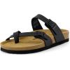 imageCUSHIONAIRE Womens Luna Cork Footbed Sandal With ComfortBlack Nappa