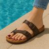 imageCUSHIONAIRE Womens Luna Cork Footbed Sandal With ComfortBrown Nappa