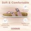 imageCUSHIONAIRE Womens Luna Cork Footbed Sandal With ComfortPink Vegan Suede