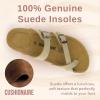 imageCUSHIONAIRE Womens Luna Cork Footbed Sandal With ComfortTaupe Vegan Suede