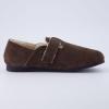 imageCUSHIONAIRE Womens Nest Genuine Suede SlipOn Shoe with Faux Shearling Lining ampamp Memory Foam  Adjustable Buckle ampamp NonSlip SoleBrown