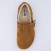imageCUSHIONAIRE Womens Nest Genuine Suede SlipOn Shoe with Faux Shearling Lining ampamp Memory Foam  Adjustable Buckle ampamp NonSlip SoleRust