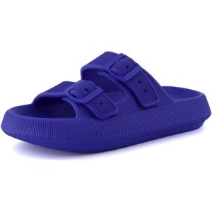 imageCUSHIONAIRE Womens Fame recovery cloud slide with ComfortBright Blue