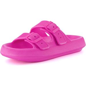 imageCUSHIONAIRE Womens Fame recovery cloud slide with ComfortHot Pink