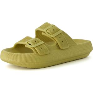 imageCUSHIONAIRE Womens Fame recovery cloud slide with ComfortYellow