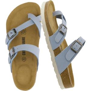 imageCUSHIONAIRE Womens Luna Cork Footbed Sandal With ComfortBlue Vegan Suede