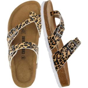 imageCUSHIONAIRE Womens Luna Cork Footbed Sandal With ComfortLeopard