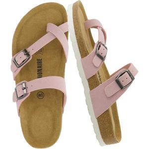 imageCUSHIONAIRE Womens Luna Cork Footbed Sandal With ComfortPink Vegan Suede