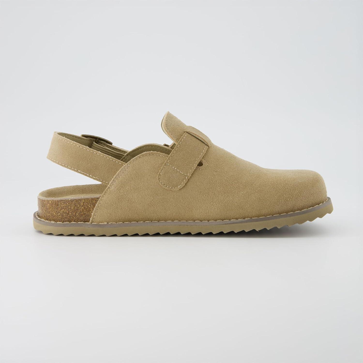 imageCUSHIONAIRE Brooklyn Suede Womens Slides Comfortable Clog Mules with Adjustable Buckles  Summer Shoes for WomenBiscuit Suede