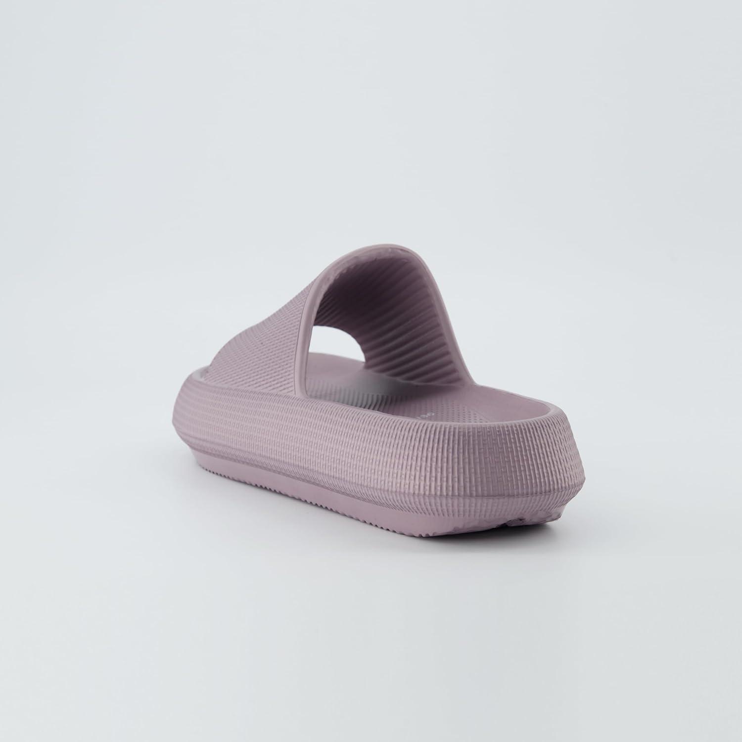 imageCUSHIONAIRE Feather EVA Slides for Women  Comfortable Slip On Womens Slippers Indoor Outdoor Shower Shoes Beach Essential Cloud SlidesIris