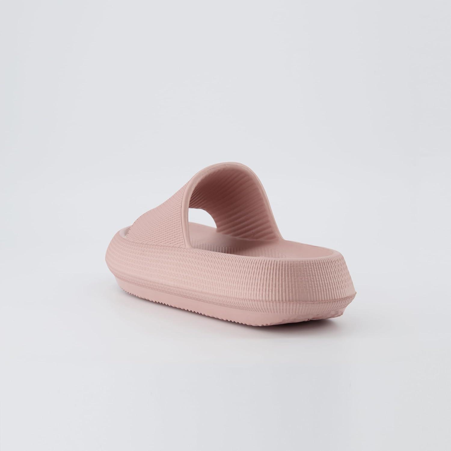 imageCUSHIONAIRE Feather EVA Slides for Women  Comfortable Slip On Womens Slippers Indoor Outdoor Shower Shoes Beach Essential Cloud SlidesPink