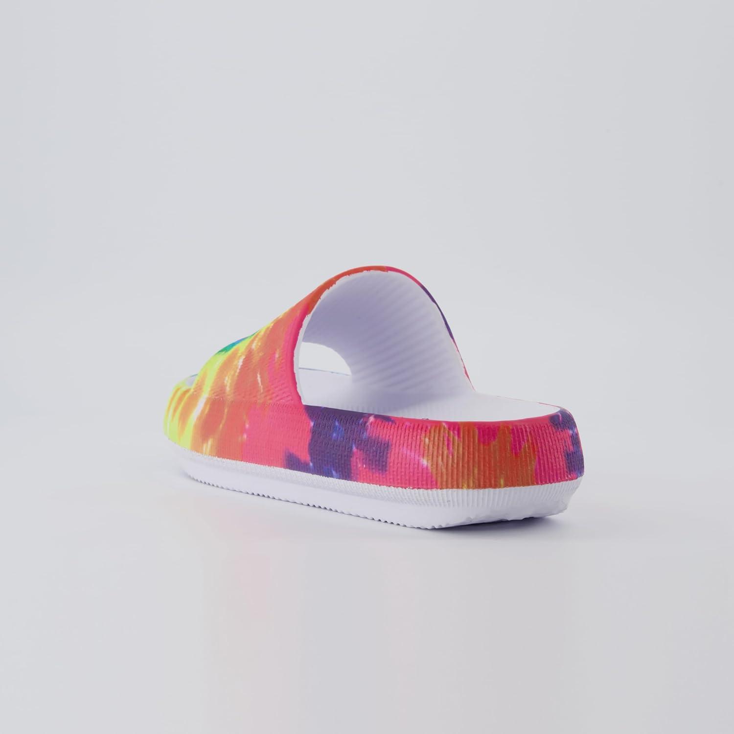 imageCUSHIONAIRE Feather EVA Slides for Women  Comfortable Slip On Womens Slippers Indoor Outdoor Shower Shoes Beach Essential Cloud SlidesTie Dye