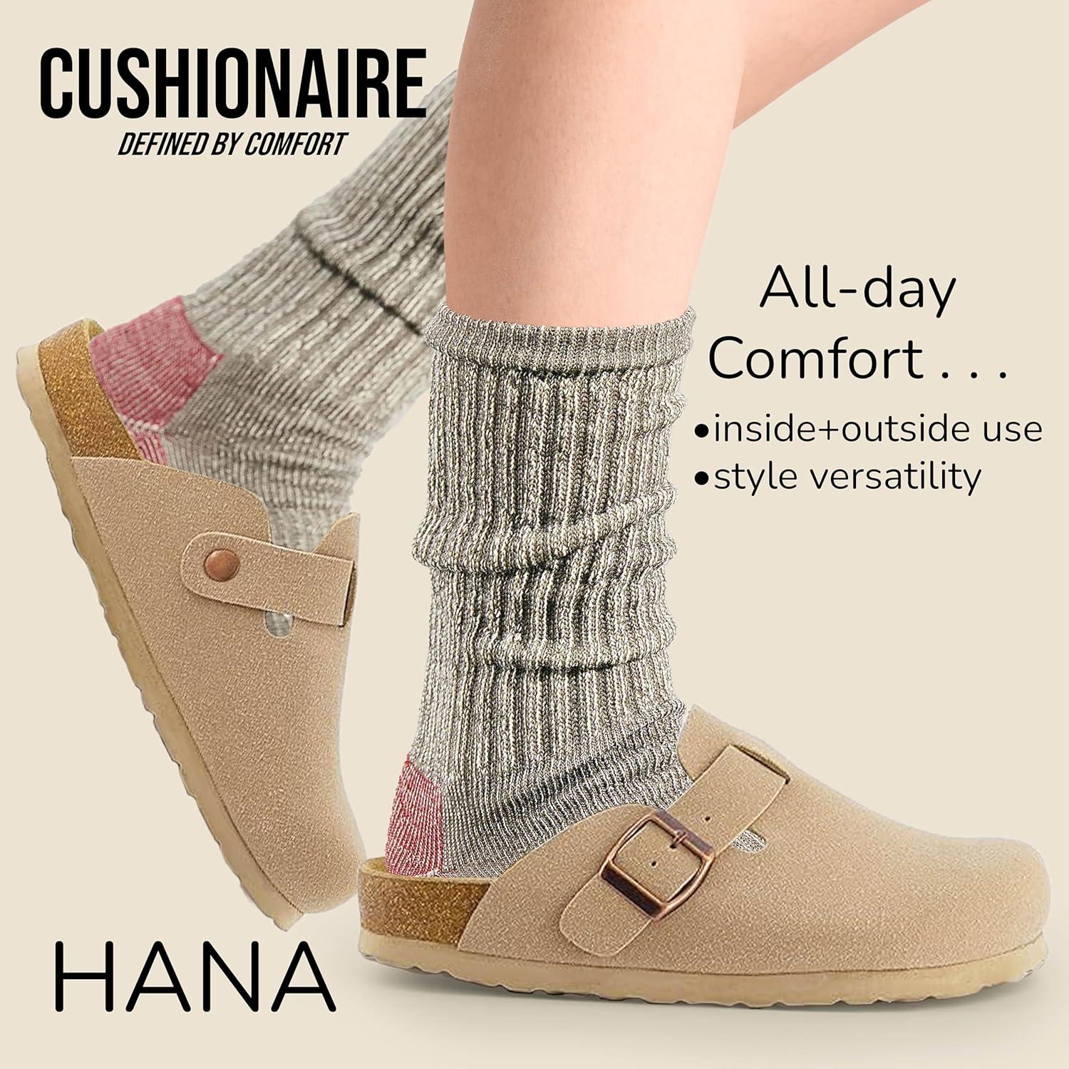 imageCUSHIONAIRE Hana Womens Clogs  Comfortable Vegan Suede Clogs for Women  Slip On Potato Shoes with Cork Footbed ampamp Arch Support  Memory Foam Wide Widths AvailableSand Vegan Suede