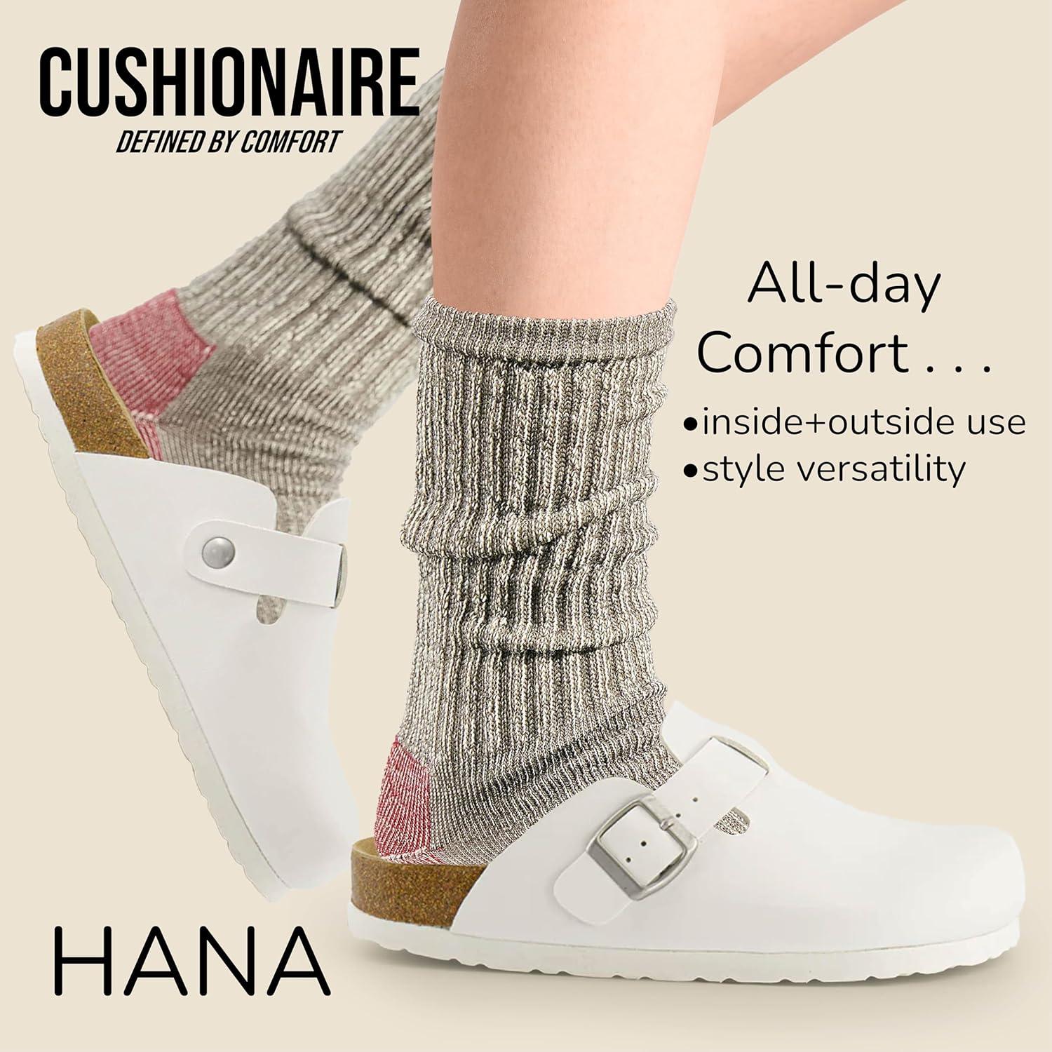 imageCUSHIONAIRE Hana Womens Clogs  Comfortable Vegan Suede Clogs for Women  Slip On Potato Shoes with Cork Footbed ampamp Arch Support  Memory Foam Wide Widths AvailableWhite