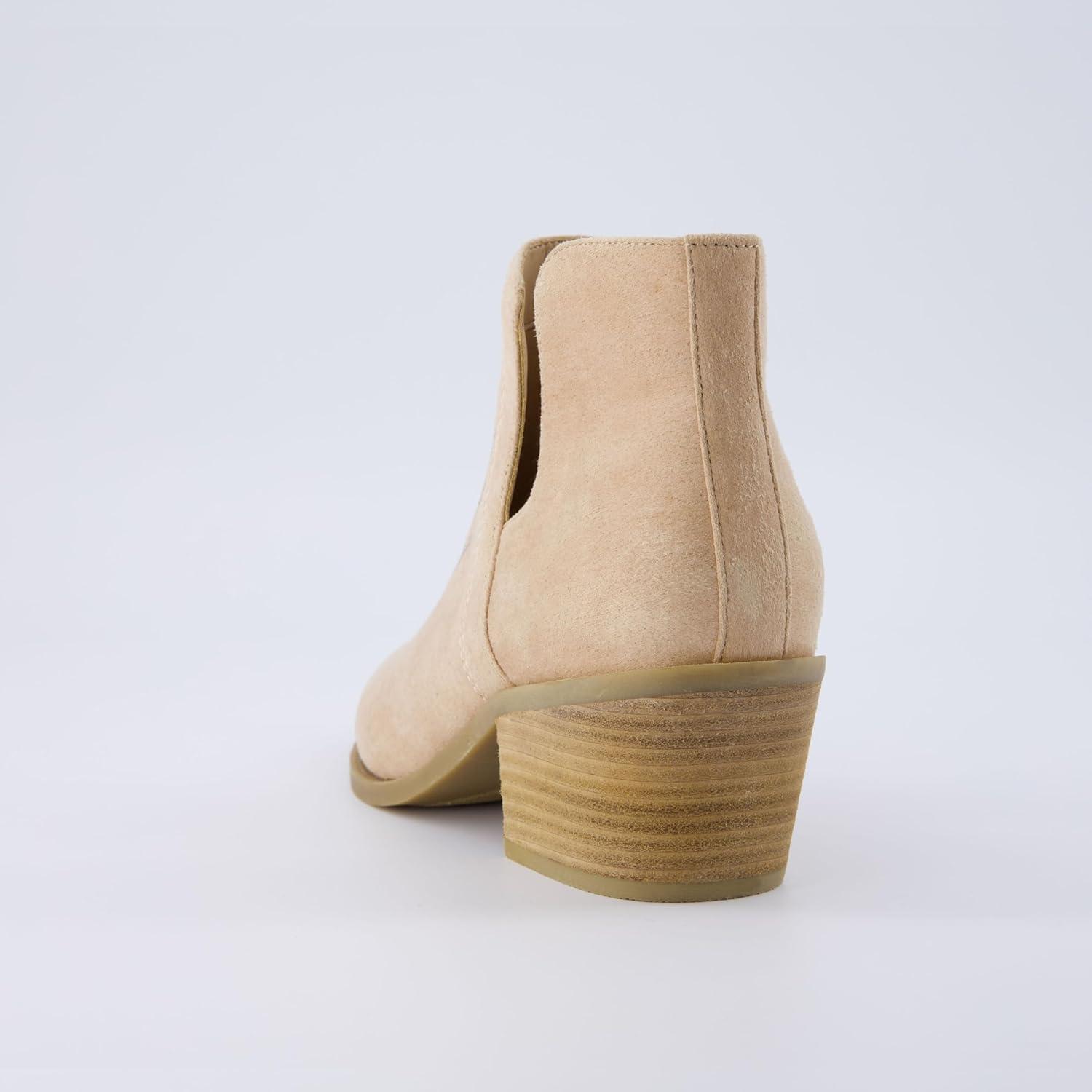 imageCUSHIONAIRE Womens Rustler Western bootie Memory Foam Wide Widths AvailableBeige
