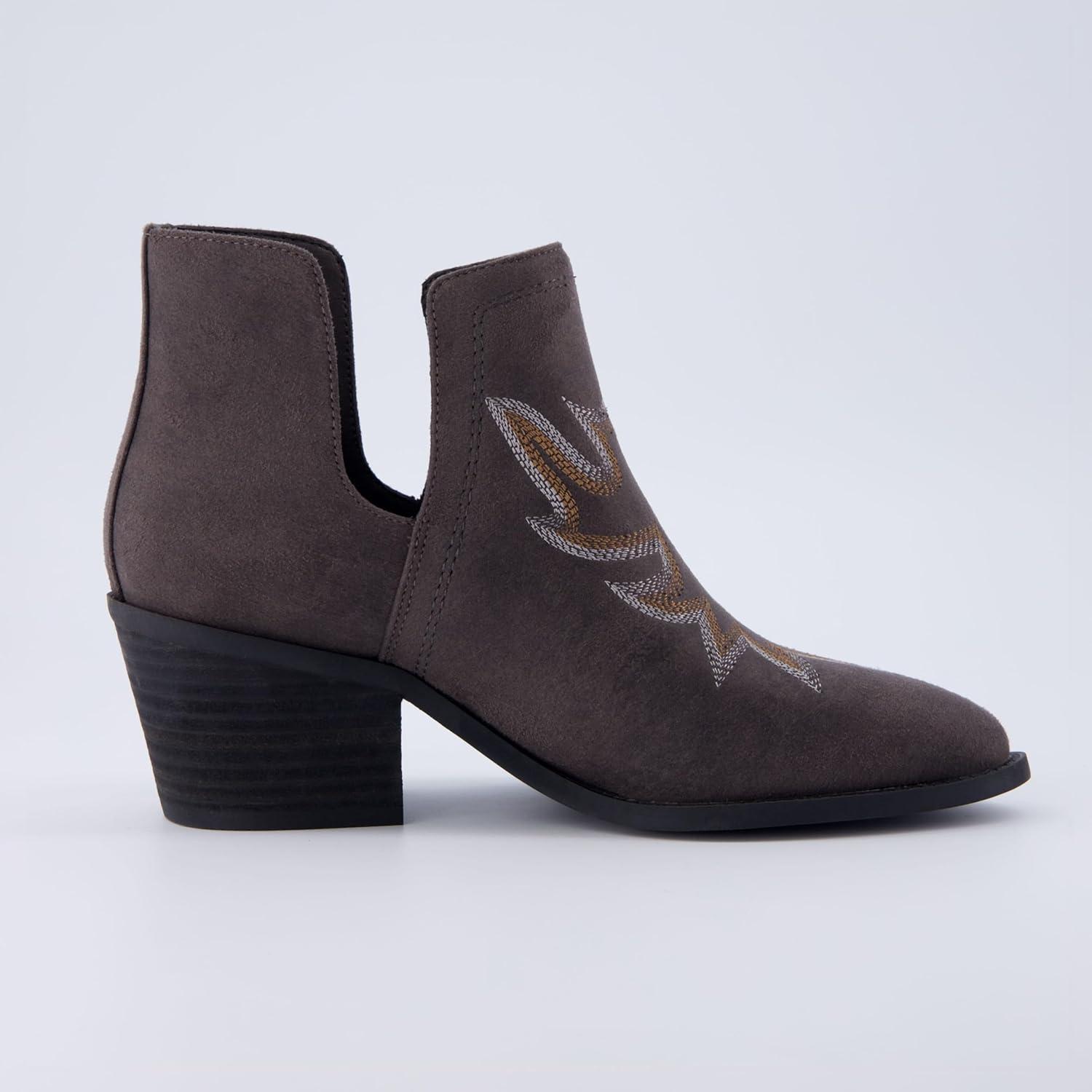 imageCUSHIONAIRE Womens Rustler Western bootie Memory Foam Wide Widths AvailableGrey