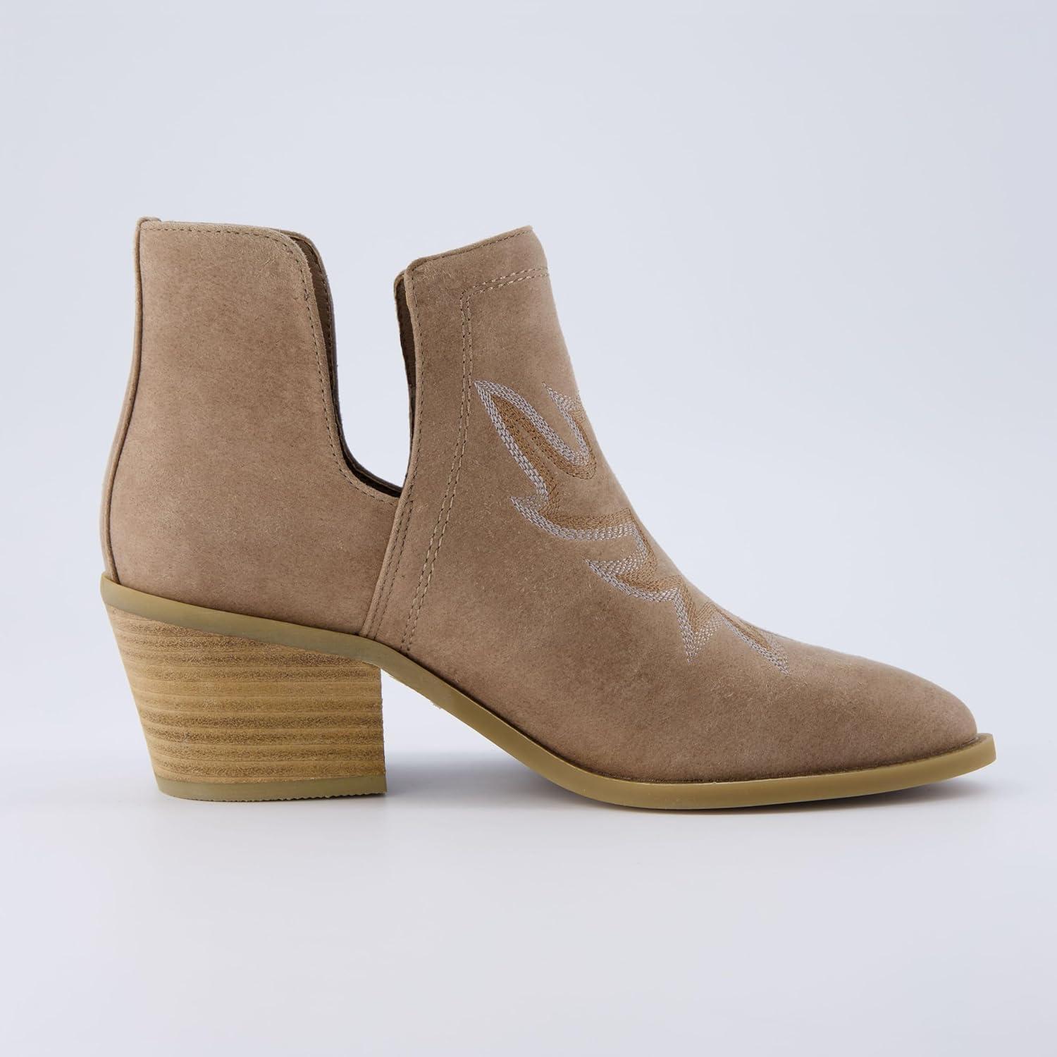 imageCUSHIONAIRE Womens Rustler Western bootie Memory Foam Wide Widths AvailableTaupe