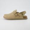 imageCUSHIONAIRE Brooklyn Suede Womens Slides Comfortable Clog Mules with Adjustable Buckles  Summer Shoes for WomenBiscuit Suede