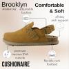 imageCUSHIONAIRE Brooklyn Suede Womens Slides Comfortable Clog Mules with Adjustable Buckles  Summer Shoes for WomenChestnut Suede