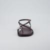 imageCUSHIONAIRE Corfu Flat Sandals for Women  Strappy Design with Toe Loop and Adjustable Ankle Strap  Lightweight Summer Dress SandalBurgundy
