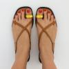 imageCUSHIONAIRE Corfu Flat Sandals for Women  Strappy Design with Toe Loop and Adjustable Ankle Strap  Lightweight Summer Dress SandalCognac