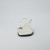 imageCUSHIONAIRE Corfu Flat Sandals for Women  Strappy Design with Toe Loop and Adjustable Ankle Strap  Lightweight Summer Dress SandalWhite