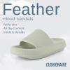 imageCUSHIONAIRE Feather EVA Slides for Women  Comfortable Slip On Womens Slippers Indoor Outdoor Shower Shoes Beach Essential Cloud SlidesAloe