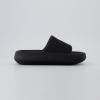 imageCUSHIONAIRE Feather EVA Slides for Women  Comfortable Slip On Womens Slippers Indoor Outdoor Shower Shoes Beach Essential Cloud SlidesBlack