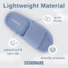 imageCUSHIONAIRE Feather EVA Slides for Women  Comfortable Slip On Womens Slippers Indoor Outdoor Shower Shoes Beach Essential Cloud SlidesBlue