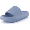 imageCUSHIONAIRE Feather EVA Slides for Women  Comfortable Slip On Womens Slippers Indoor Outdoor Shower Shoes Beach Essential Cloud SlidesBlue