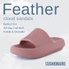 imageCUSHIONAIRE Feather EVA Slides for Women  Comfortable Slip On Womens Slippers Indoor Outdoor Shower Shoes Beach Essential Cloud SlidesBlush